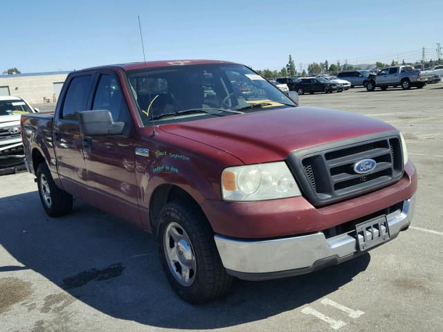 1FTPW12585KE76908 - 2005 FORD F150 SUPER BURGUNDY photo 1