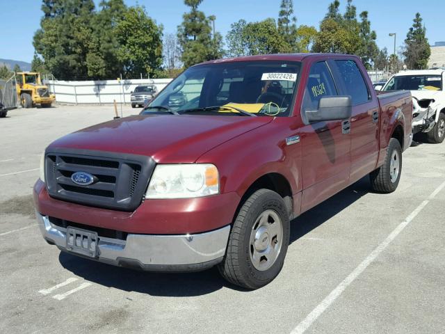 1FTPW12585KE76908 - 2005 FORD F150 SUPER BURGUNDY photo 2