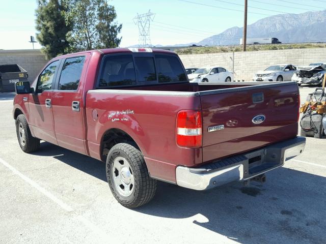 1FTPW12585KE76908 - 2005 FORD F150 SUPER BURGUNDY photo 3