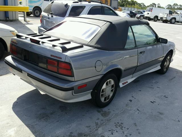 1G1JF31WXJ7233909 - 1988 CHEVROLET CAVALIER Z SILVER photo 4