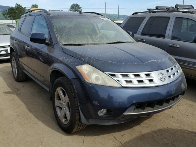 JN8AZ08T63W100893 - 2003 NISSAN MURANO SL BLUE photo 1