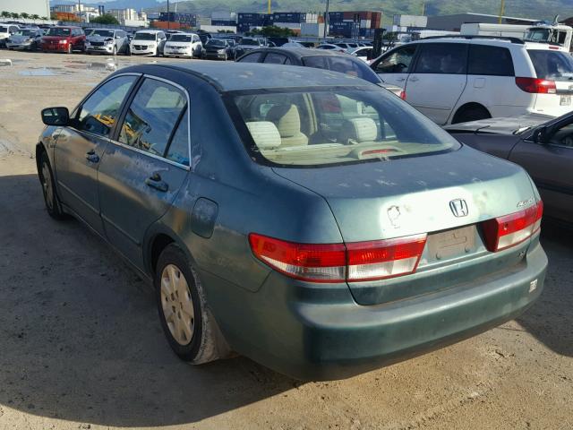 1HGCM56303A085924 - 2003 HONDA ACCORD LX GREEN photo 3