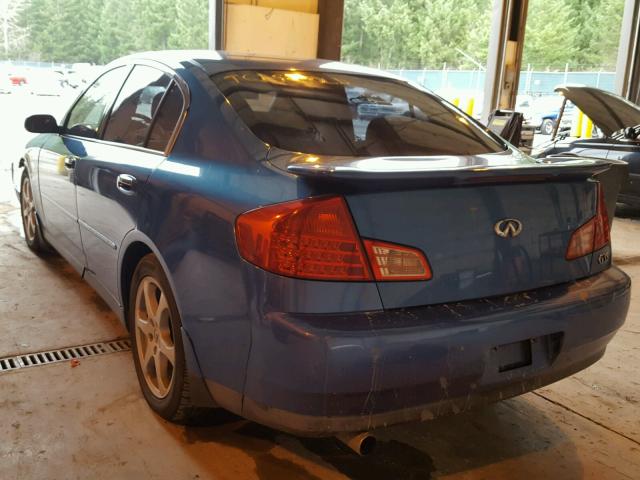 JNKCV51E43M332508 - 2003 INFINITI G35 BLUE photo 3