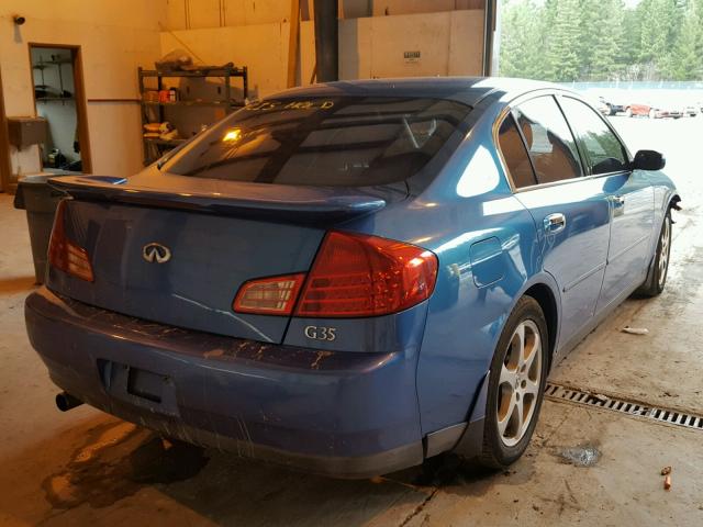 JNKCV51E43M332508 - 2003 INFINITI G35 BLUE photo 4