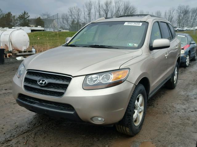 5NMSG13D77H053572 - 2007 HYUNDAI SANTA FE G TAN photo 2