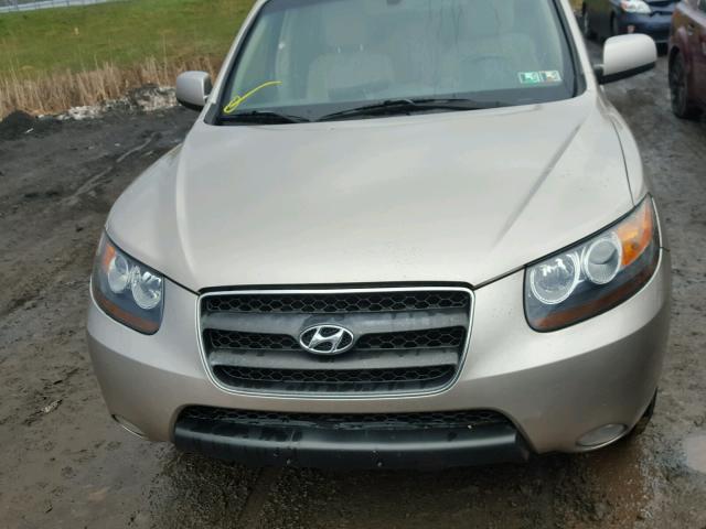 5NMSG13D77H053572 - 2007 HYUNDAI SANTA FE G TAN photo 9