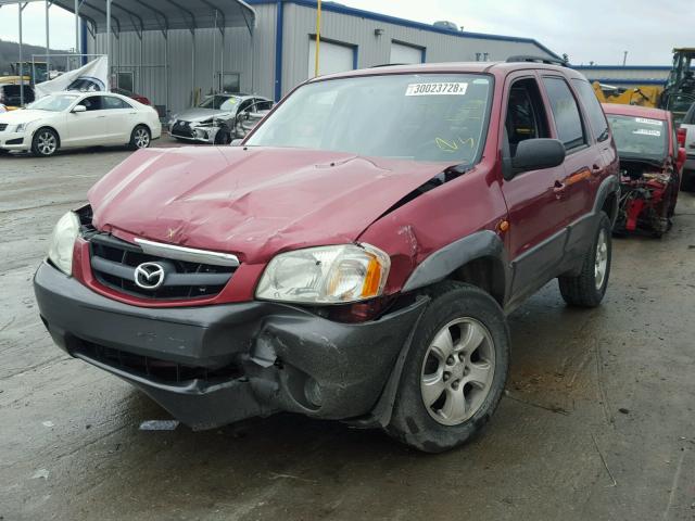 4F2YZ04123KM48163 - 2003 MAZDA TRIBUTE LX BURGUNDY photo 2