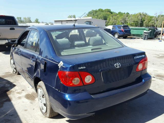 2T1BR32E95C424735 - 2005 TOYOTA COROLLA CE BLUE photo 3