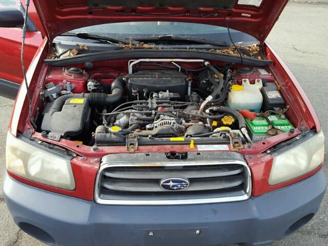 JF1SG636X4H703609 - 2004 SUBARU FORESTER 2 RED photo 7