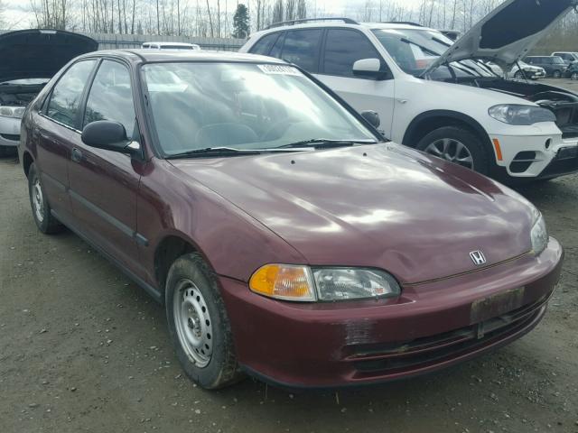 1HGEG854XNL060015 - 1992 HONDA CIVIC DX BURGUNDY photo 1