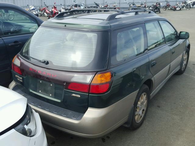 4S3BH806217661560 - 2001 SUBARU LEGACY OUT GREEN photo 4