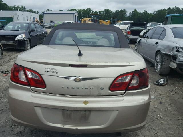 1C3LC45K68N643008 - 2008 CHRYSLER SEBRING GOLD photo 9