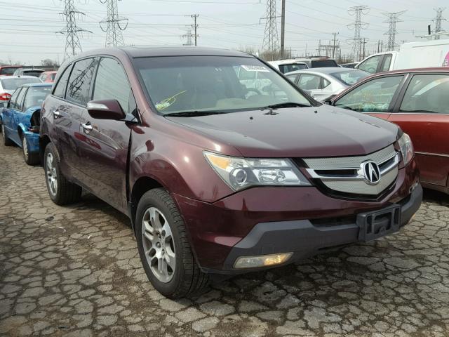 2HNYD28367H506577 - 2007 ACURA MDX TECHNO BURGUNDY photo 1