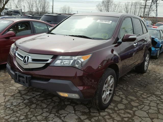 2HNYD28367H506577 - 2007 ACURA MDX TECHNO BURGUNDY photo 2