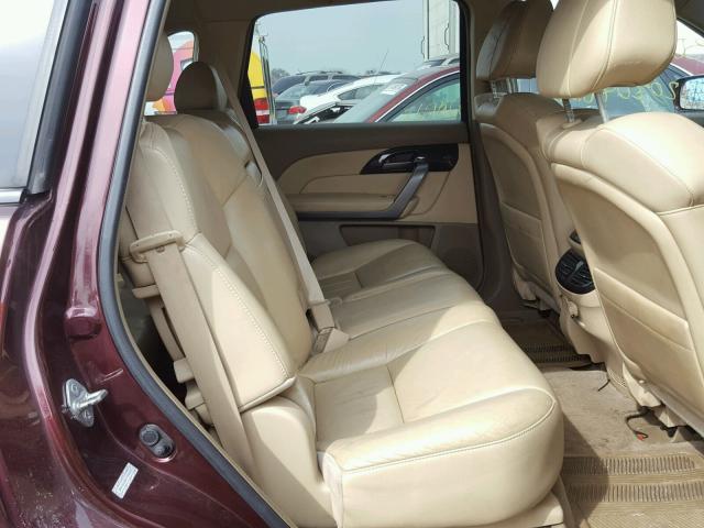 2HNYD28367H506577 - 2007 ACURA MDX TECHNO BURGUNDY photo 6