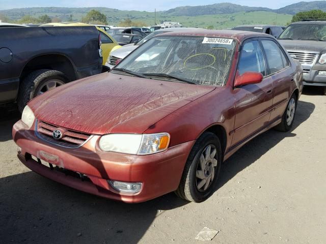 1NXBR12E71Z494151 - 2001 TOYOTA COROLLA CE RED photo 2