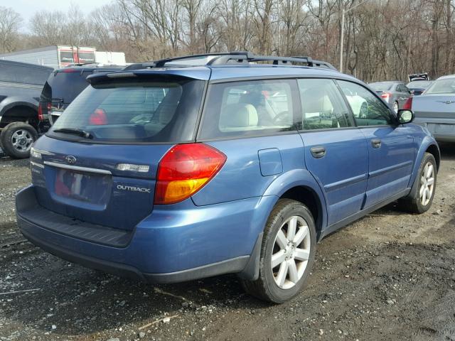 4S4BP61C077305222 - 2007 SUBARU LEGACY OUT BLUE photo 4