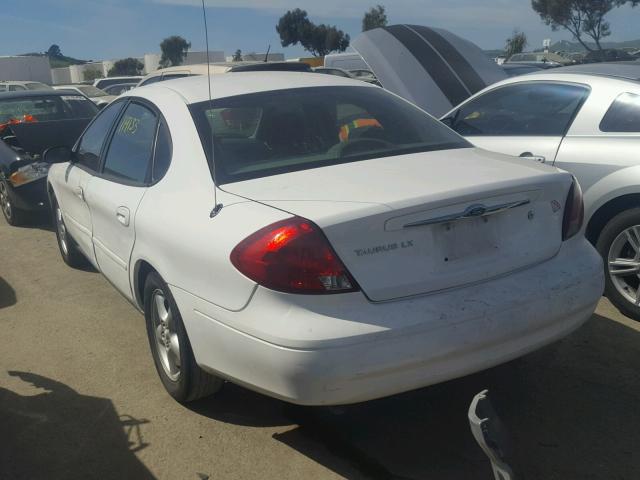 1FAFP52UX1A113586 - 2001 FORD TAURUS LX WHITE photo 3