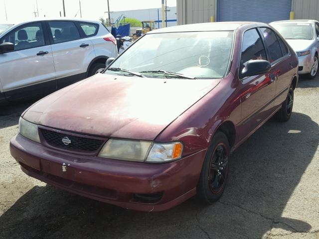 1N4AB41D6WC707480 - 1998 NISSAN SENTRA E RED photo 2