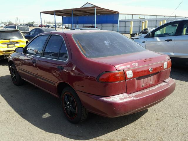 1N4AB41D6WC707480 - 1998 NISSAN SENTRA E RED photo 3