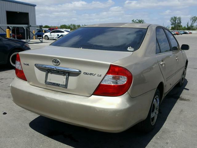 4T1BE32K22U522744 - 2002 TOYOTA CAMRY LE GOLD photo 4