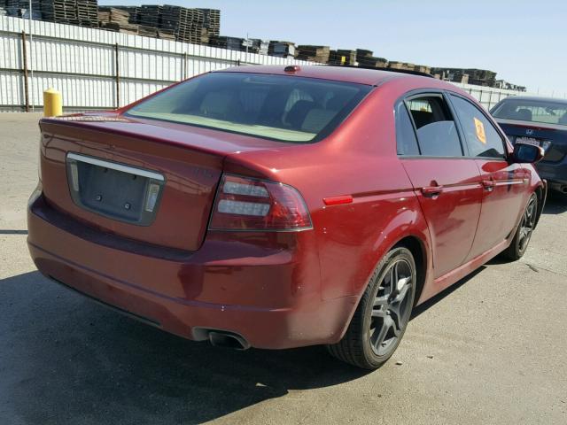 19UUA66207A021804 - 2007 ACURA TL BURGUNDY photo 4