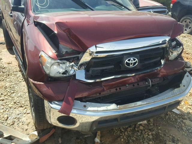 5TFRM5F11AX001062 - 2010 TOYOTA TUNDRA DOU MAROON photo 9