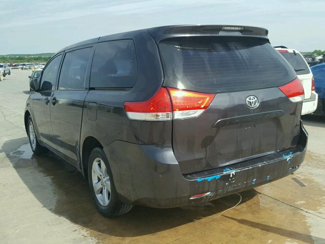 5TDKA3DCXCS012797 - 2012 TOYOTA SIENNA BAS BLACK photo 3