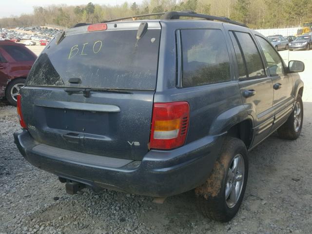 1J4GX58N21C653060 - 2001 JEEP GRAND CHER BLUE photo 4