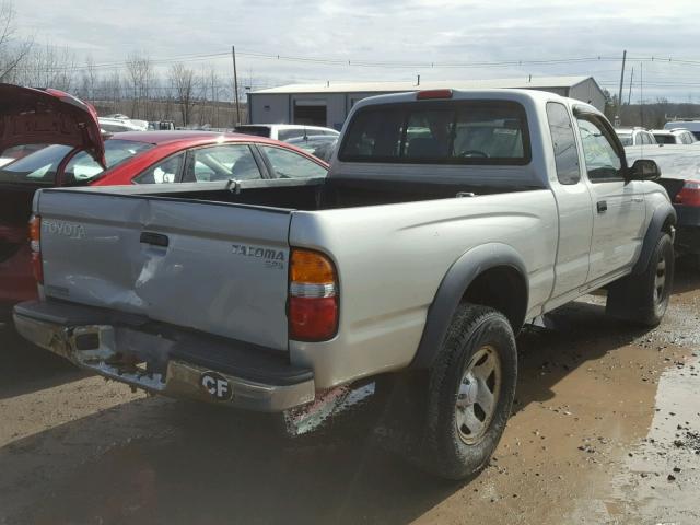 5TEWM72N01Z835808 - 2001 TOYOTA TACOMA XTR SILVER photo 4