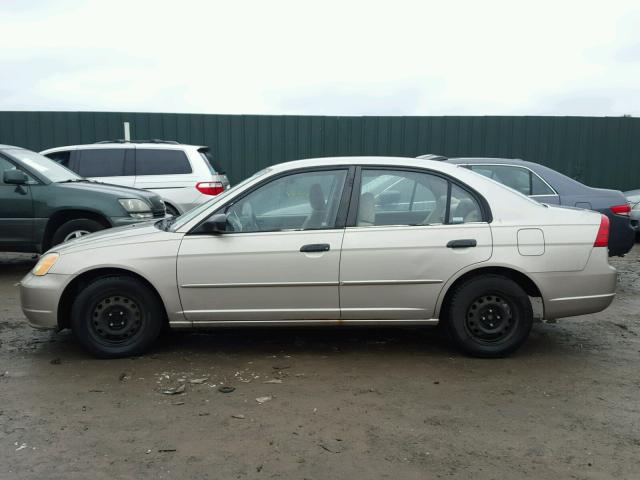 1HGES15521L058364 - 2001 HONDA CIVIC LX GOLD photo 9