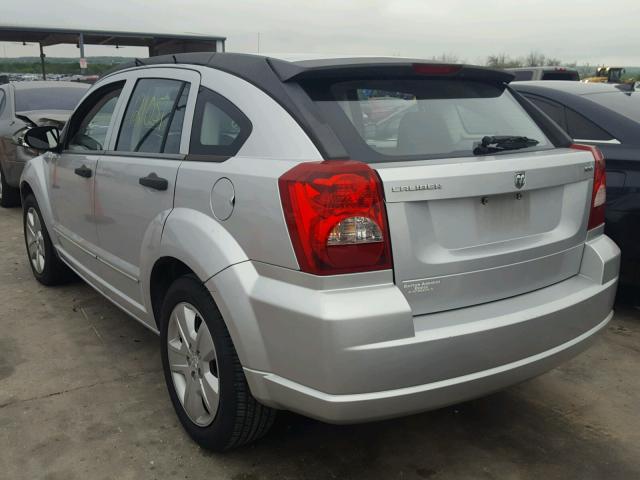 1B3JB48B37D503506 - 2007 DODGE CALIBER SX SILVER photo 3