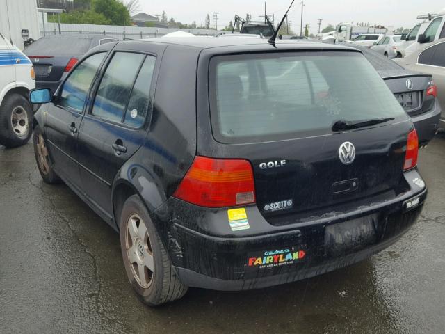 WVWGC31J1XW695921 - 1999 VOLKSWAGEN GOLF GLS BLACK photo 3