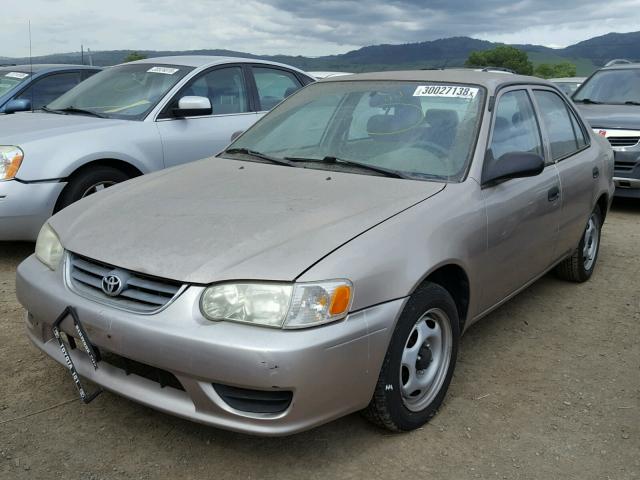 1NXBR12E91Z546931 - 2001 TOYOTA COROLLA CE GOLD photo 2