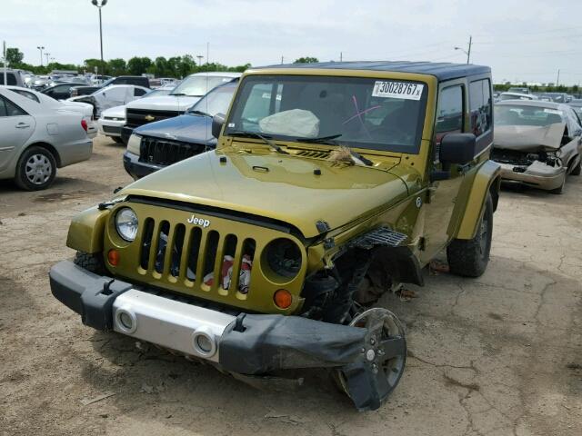 1J4FA54128L535536 - 2008 JEEP WRANGLER S GREEN photo 2