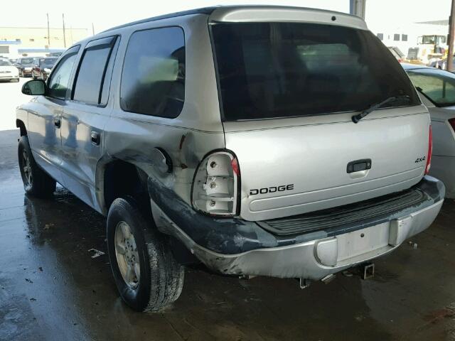 1B4HS28N71F643482 - 2001 DODGE DURANGO SILVER photo 3