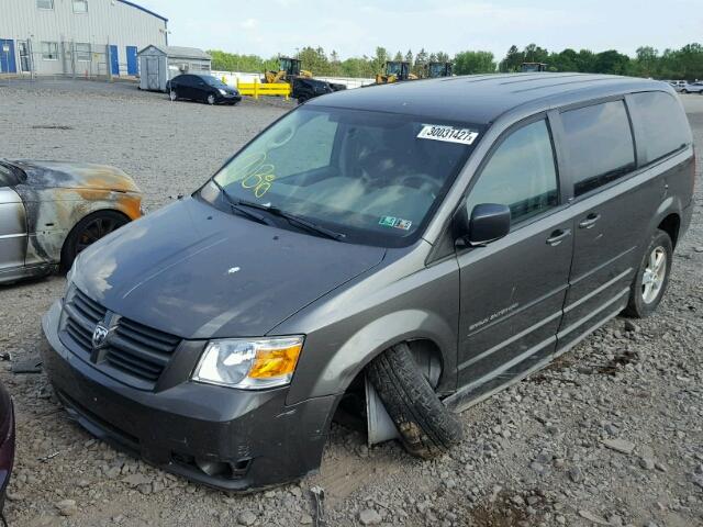 2D4RN4DEXAR452313 - 2010 DODGE GRAND CARA GRAY photo 2