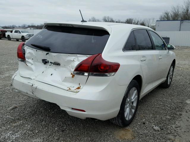 4T3BA3BB3DU043643 - 2013 TOYOTA VENZA LE WHITE photo 4