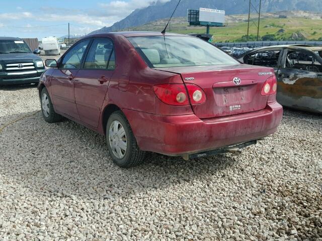 1NXBR32E25Z383279 - 2005 TOYOTA COROLLA RED photo 3