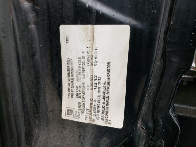 1GBJ6H1C6YJ509305 - 2000 CHEVROLET C-SERIES C BLACK photo 10