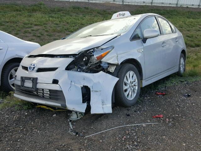 JTDKN3DP7C3025094 - 2012 TOYOTA PRIUS PLUG SILVER photo 2