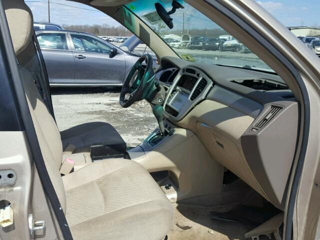 JTEHD21A760042504 - 2006 TOYOTA HIGHLANDER TAN photo 5