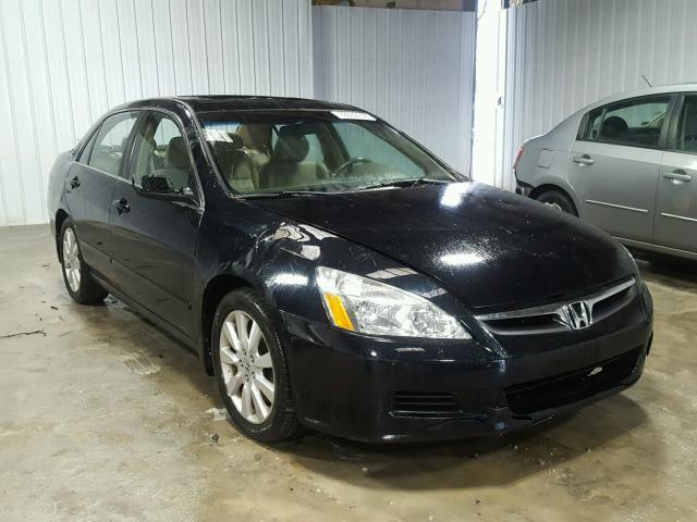 1HGCM66517A069860 - 2007 HONDA ACCORD EX BLACK photo 1