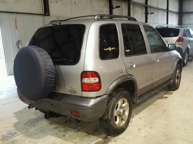 KNDJA723X25144954 - 2002 KIA SPORTAGE SILVER photo 4