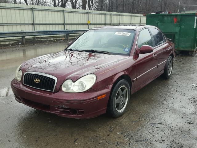 KMHWF25H45A101865 - 2005 HYUNDAI SONATA GL BURGUNDY photo 2