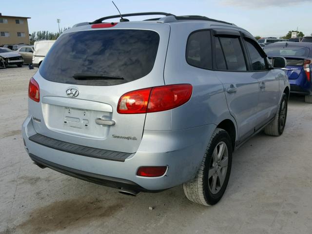 5NMSH13E07H098133 - 2007 HYUNDAI SANTA FE S BLUE photo 4