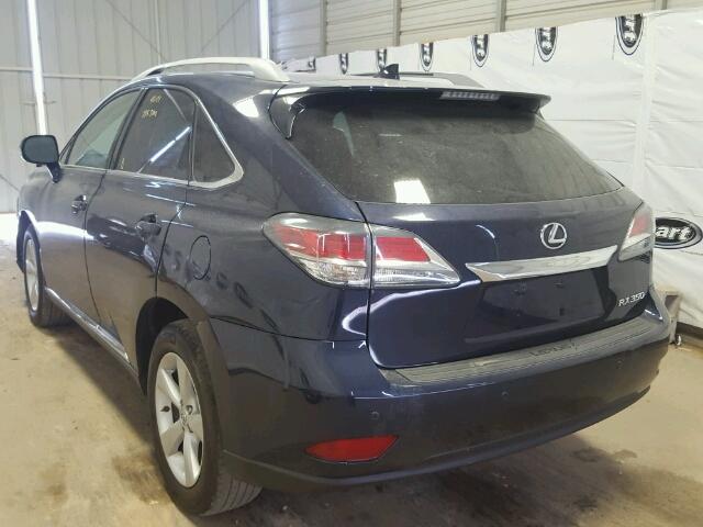 2T2BK1BA8FC285068 - 2015 LEXUS RX 350 BLUE photo 3