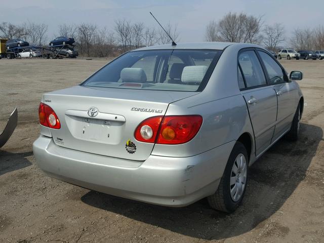 2T1BR32E64C190830 - 2004 TOYOTA COROLLA CE SILVER photo 4