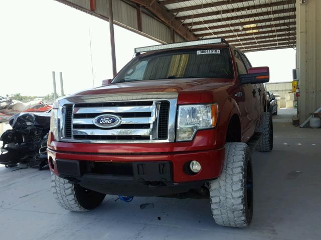 1FTFW1EF6CFB09267 - 2012 FORD F150 SUPER RED photo 2