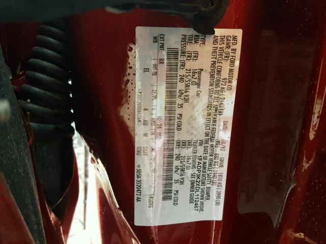 1FADP3K2XDL112487 - 2013 FORD FOCUS SE RED photo 10